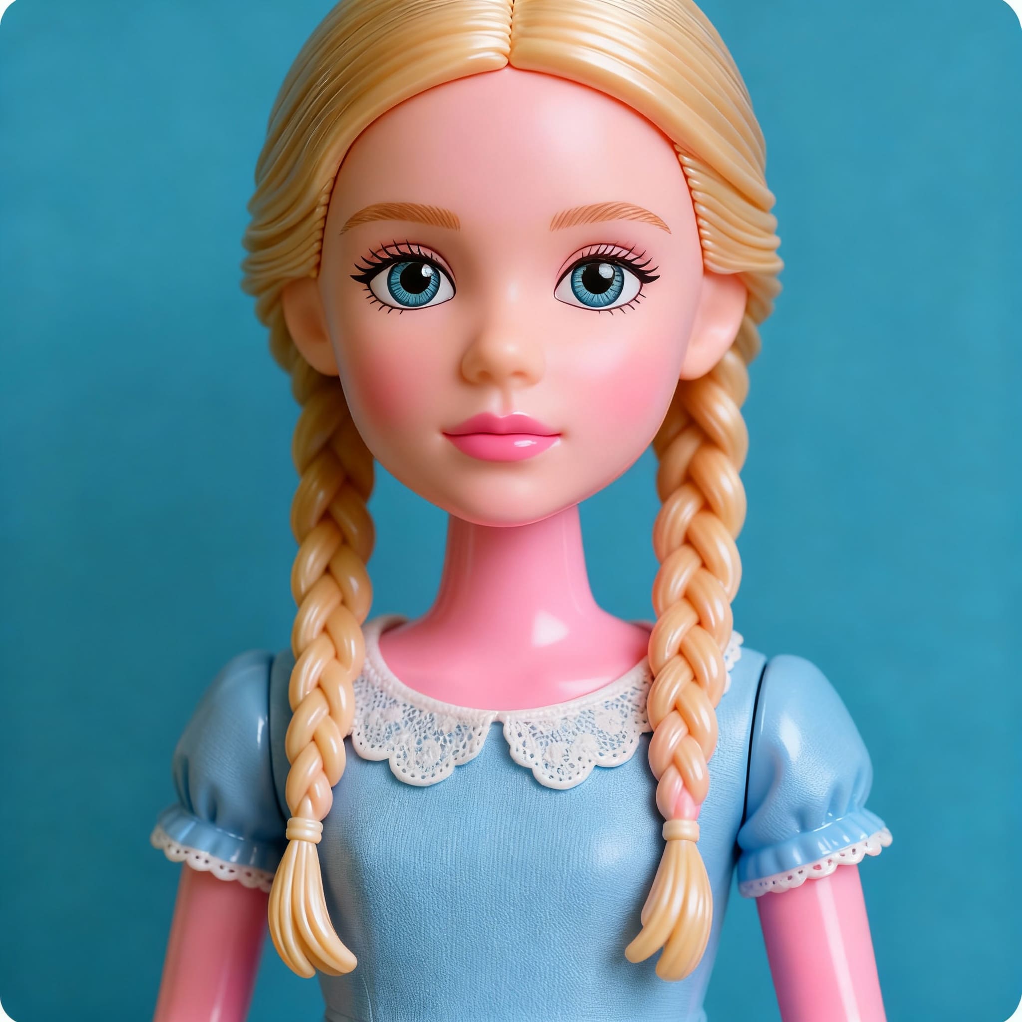 Barbie style plastic doll AI filter