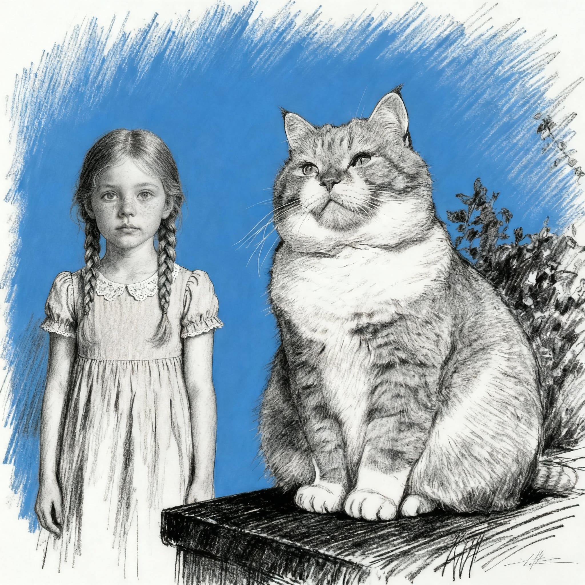 Pencil sketch AI drawing from photo