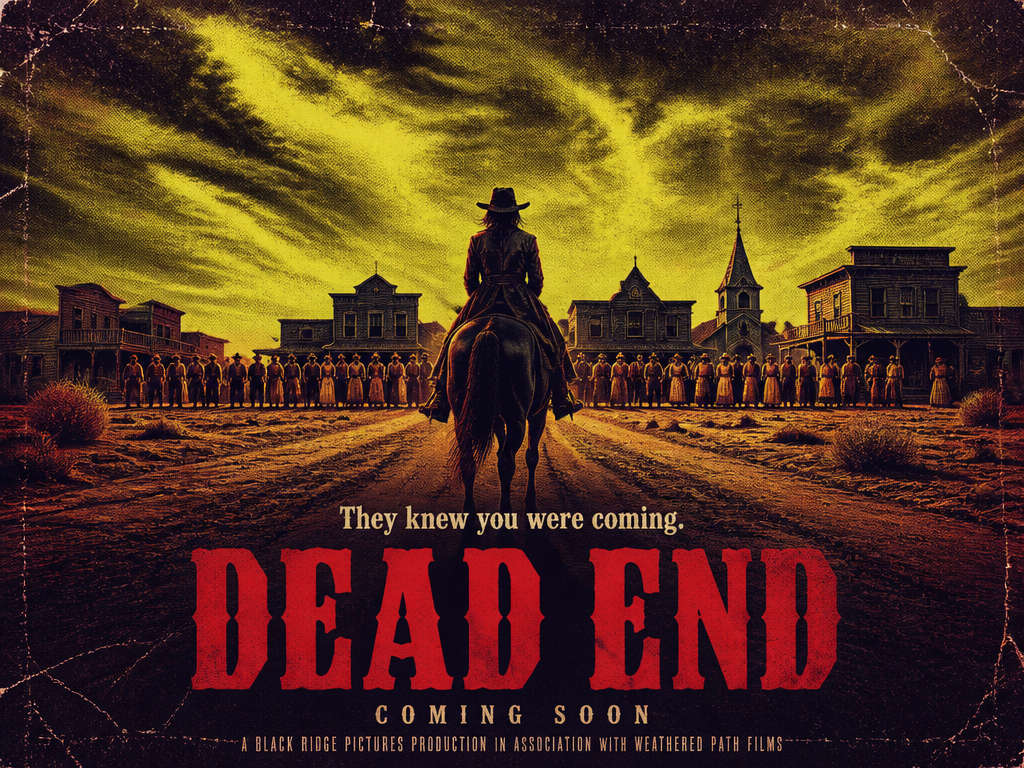 Grindhouse-style AI horror movie poster example