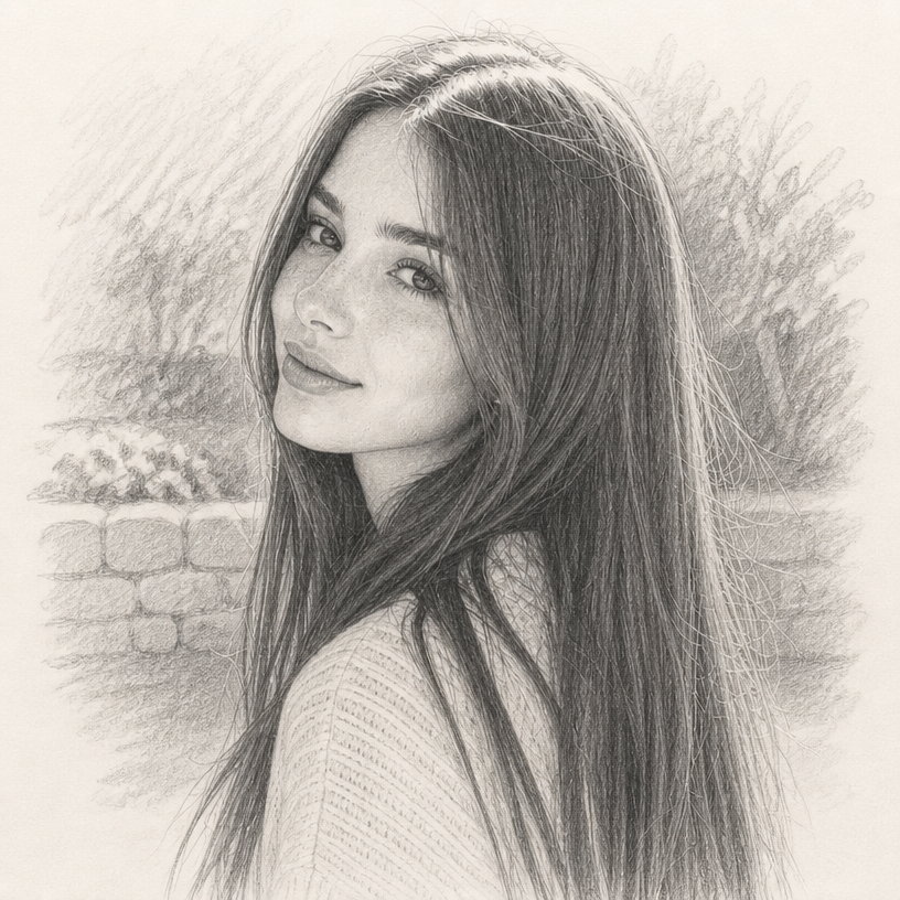 AI Sketch Maker — Turn any photo into a pencil sketch, ink drawing, line art, charcoal portrait, or one of 13 hand-drawn styles.