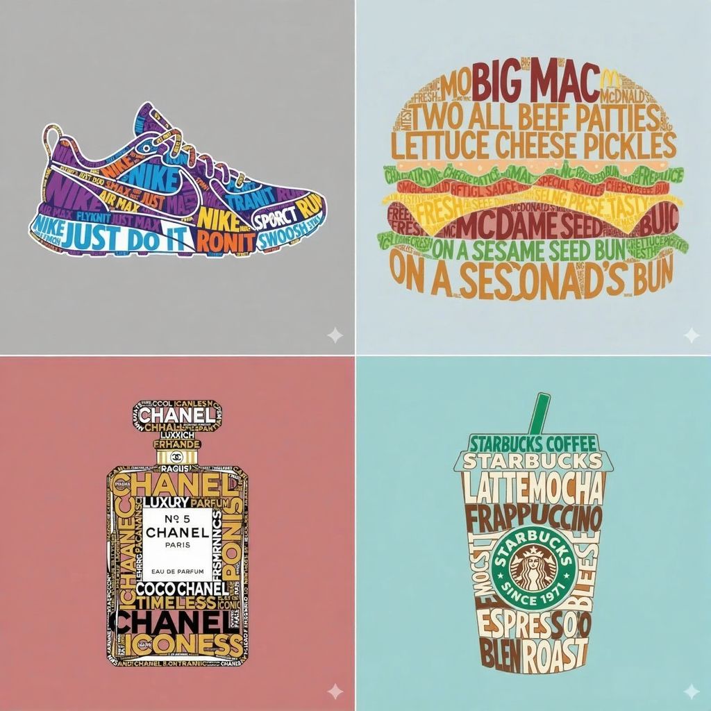 Example of typographic logo design AI image
