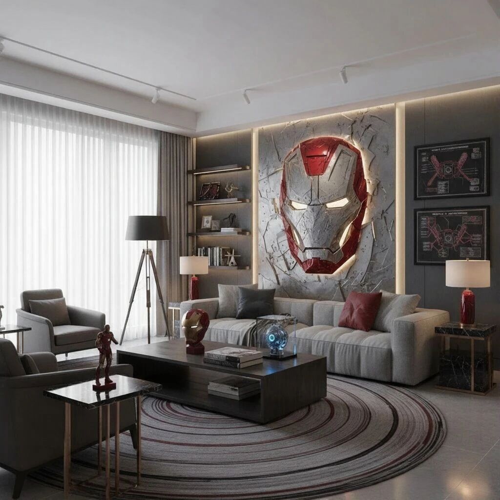 Example of themed interior design AI image