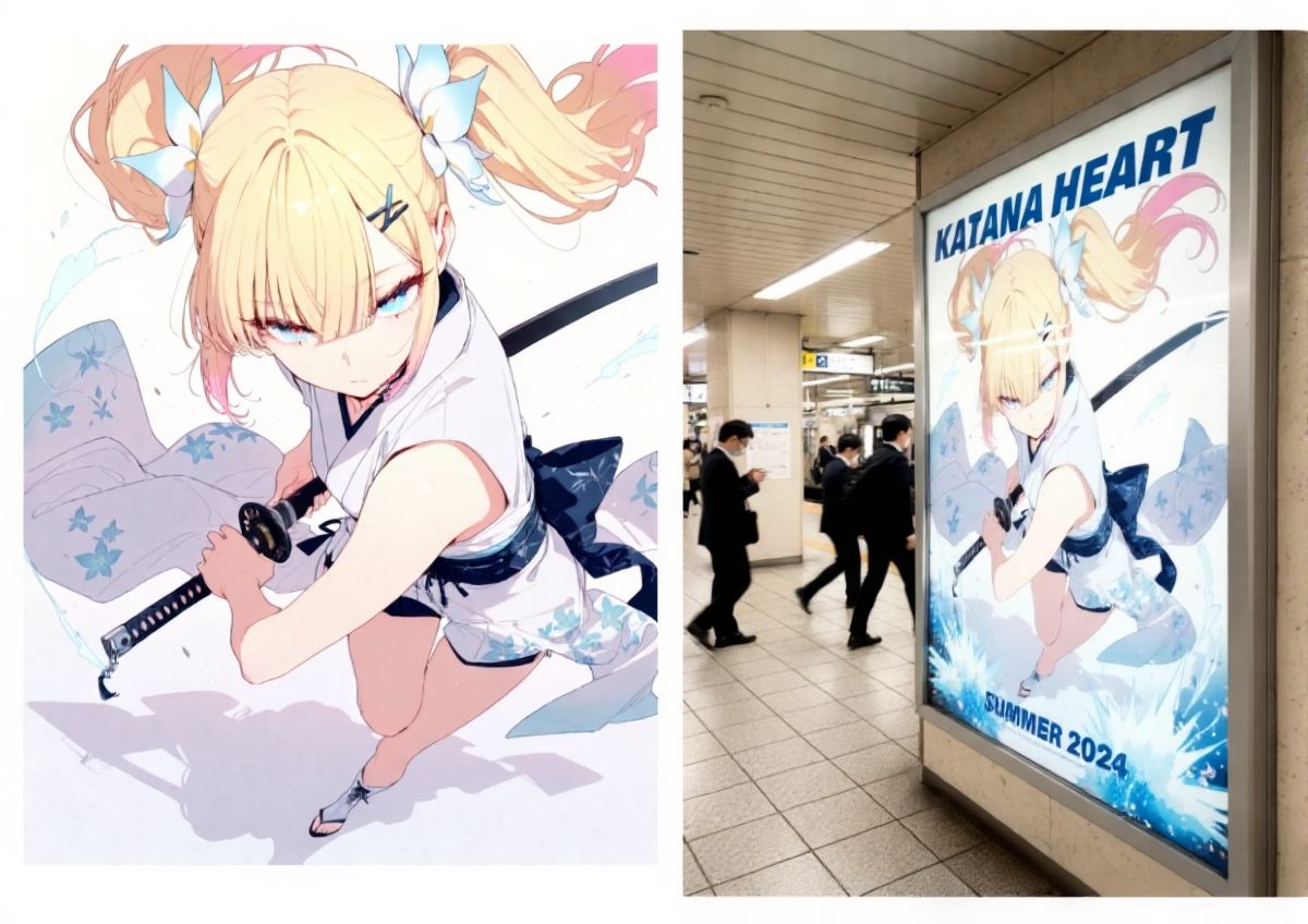 Example of source image to movie poster AI image
