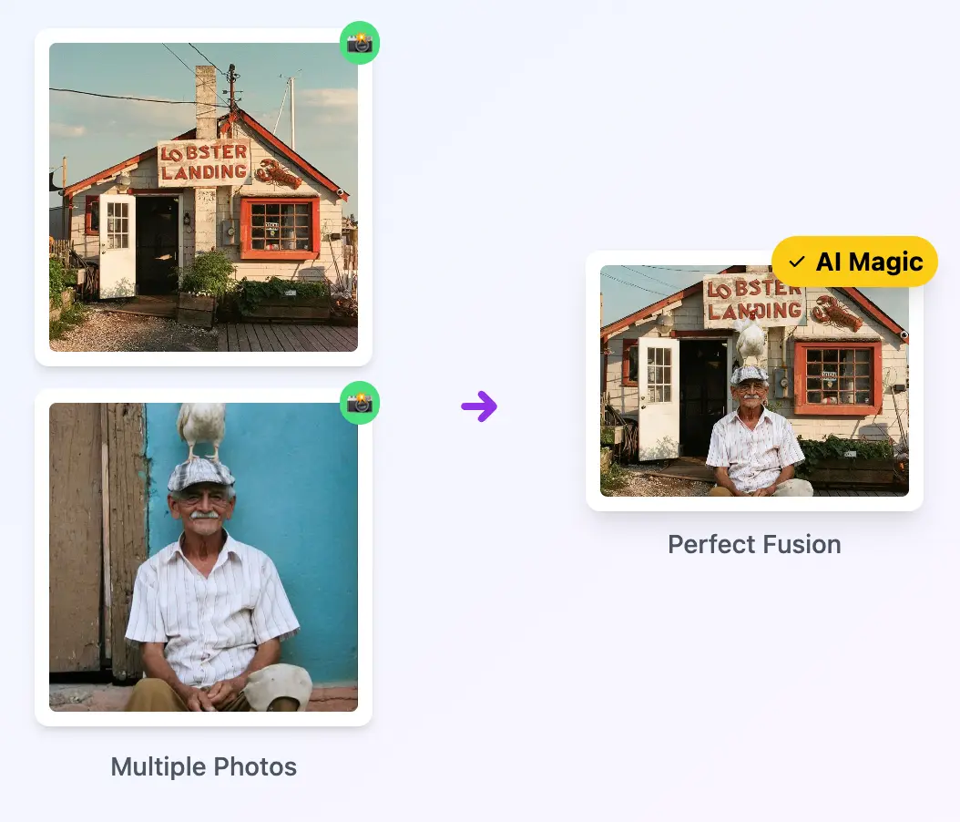 Multiple photos combined into one