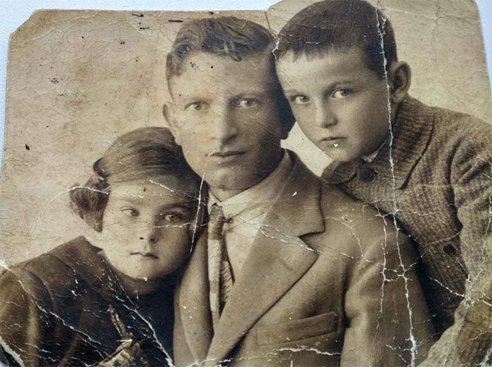 Before Photo - Original Damaged Portrait