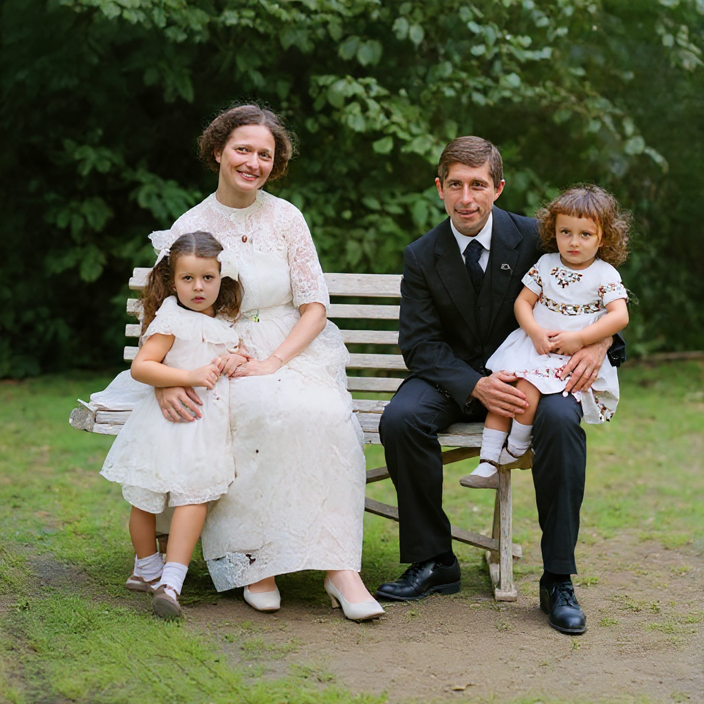 Restored Color Photo After AI Enhancement