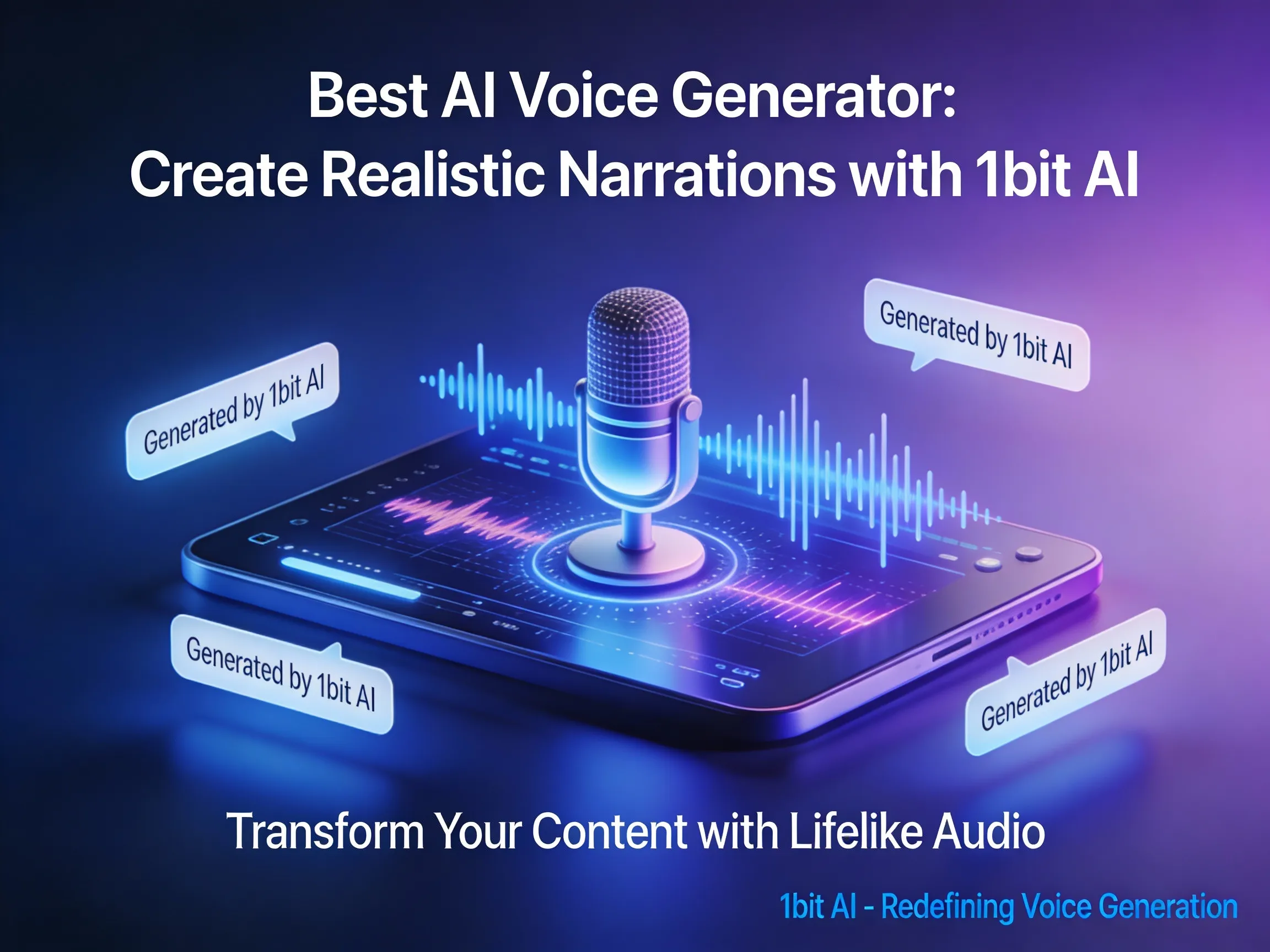 Best AI Voice Generator: Create Realistic Narrations with 1bit AI