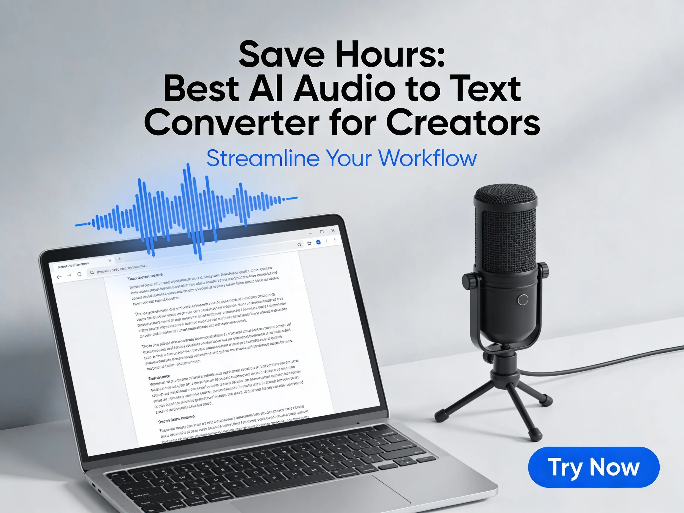 Save Hours: Best AI Audio to Text Converter for Creators