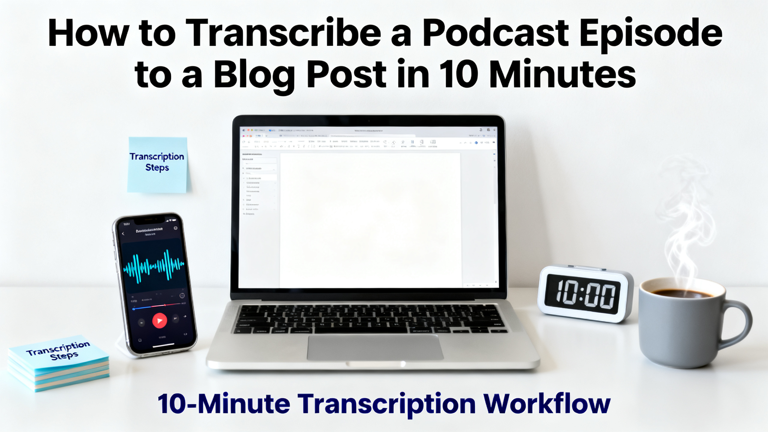 How to Transcribe a Podcast Episode to a Blog Post in 10 Minutes