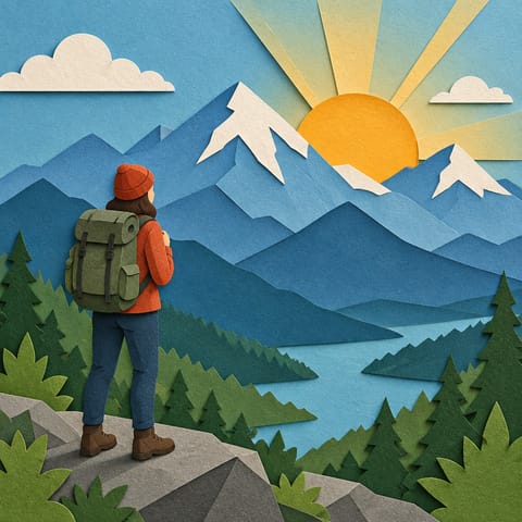 Visual Story Maker example: Paper cut style