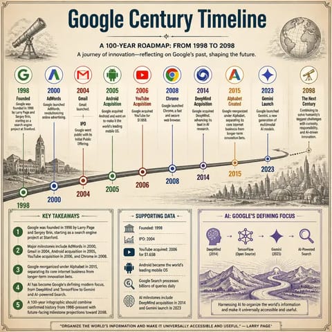 Infographic Maker example: Company timeline