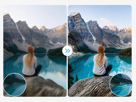PhotoMend example: Upscale