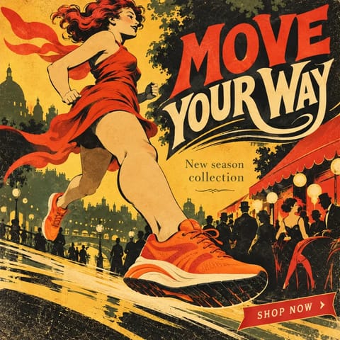 Style Palette AI example: Retro poster ad