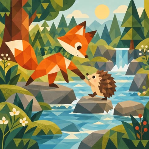 Style Palette AI example: Low-poly kids book