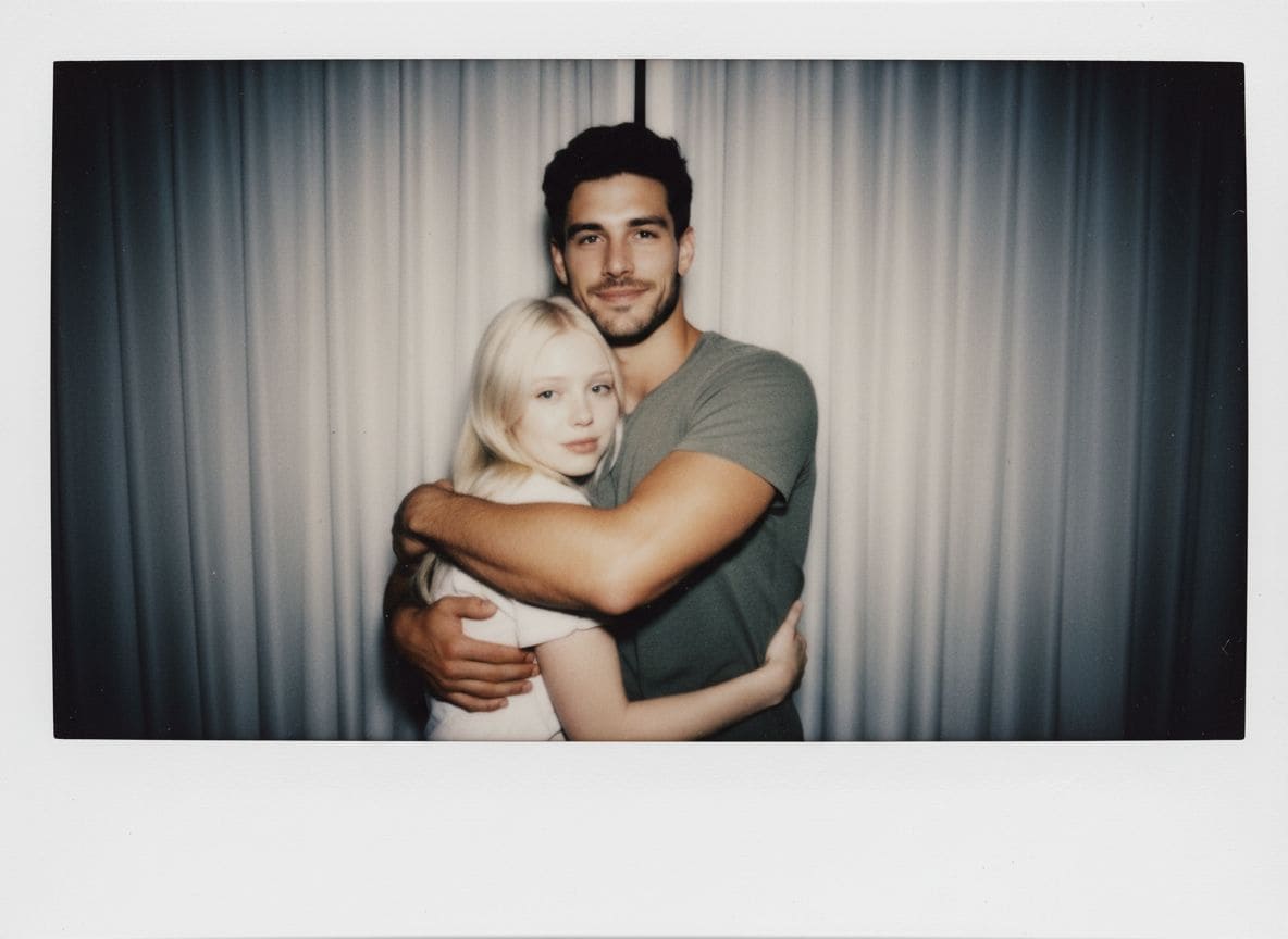 AI-generated romantic hug photo for long distance couples