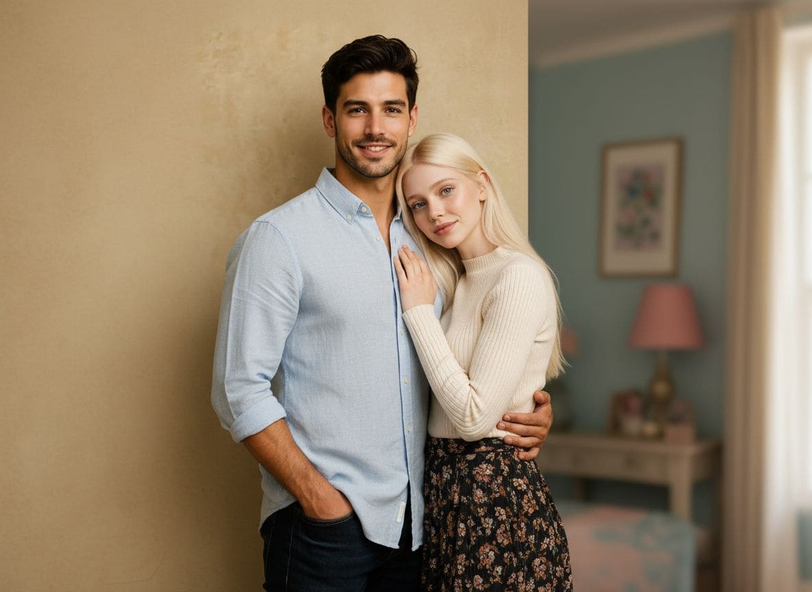 AI-generated daily portrait couple photo merge