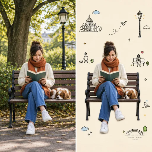 Photo + Doodle Background AI Art Style: Examples & Generator | 1Bit AI
