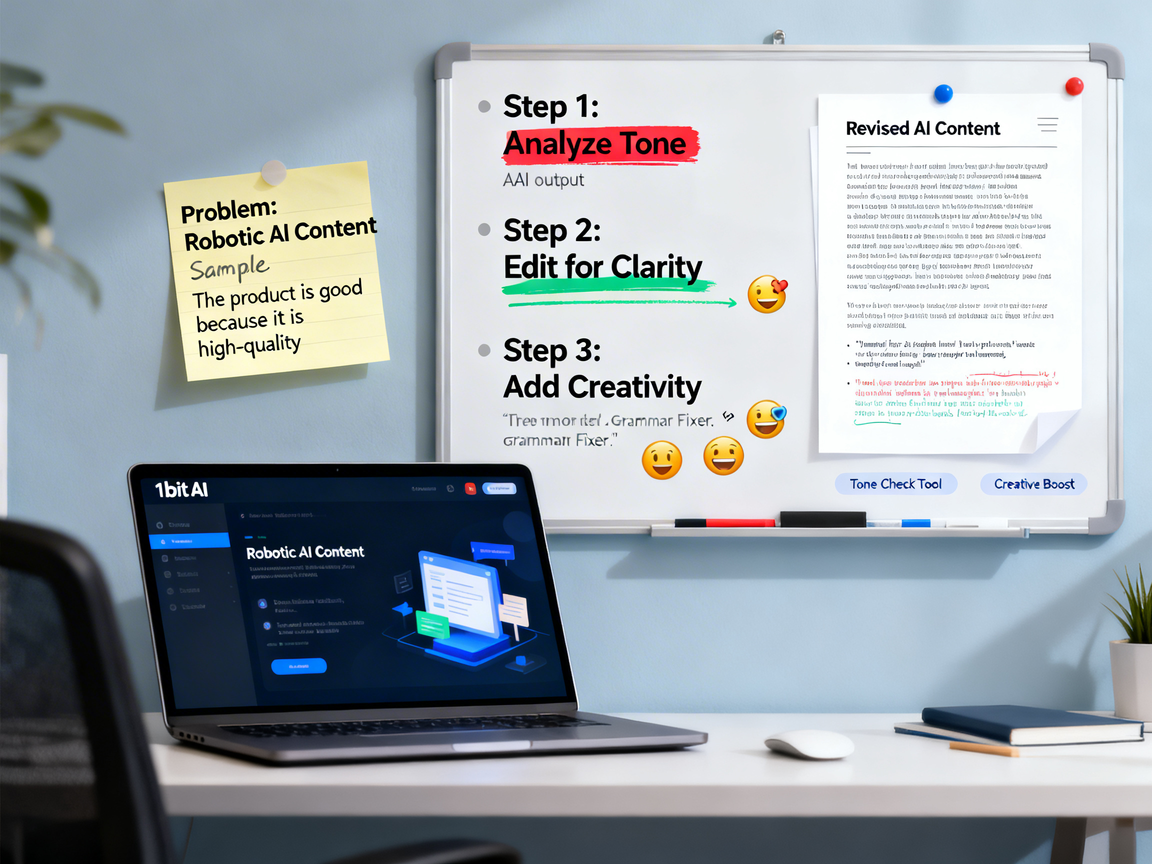 Fix AI Writing Mistakes: A Troubleshooting Guide for Marketers tutorial demo image