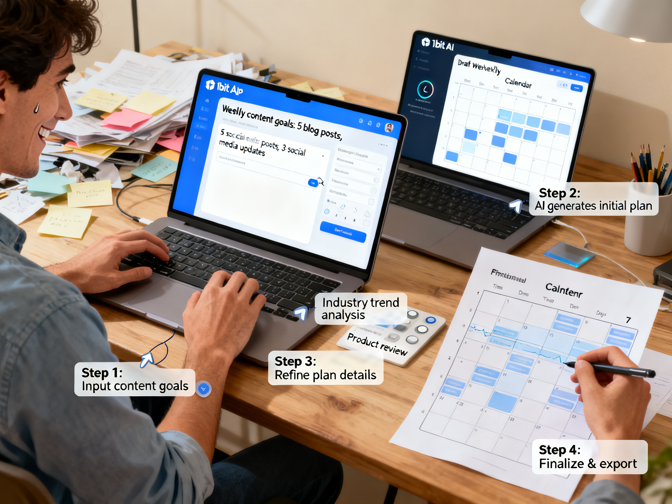 How to Create a Weekly Content Plan with AI: Step-by-Step Template tutorial demo image