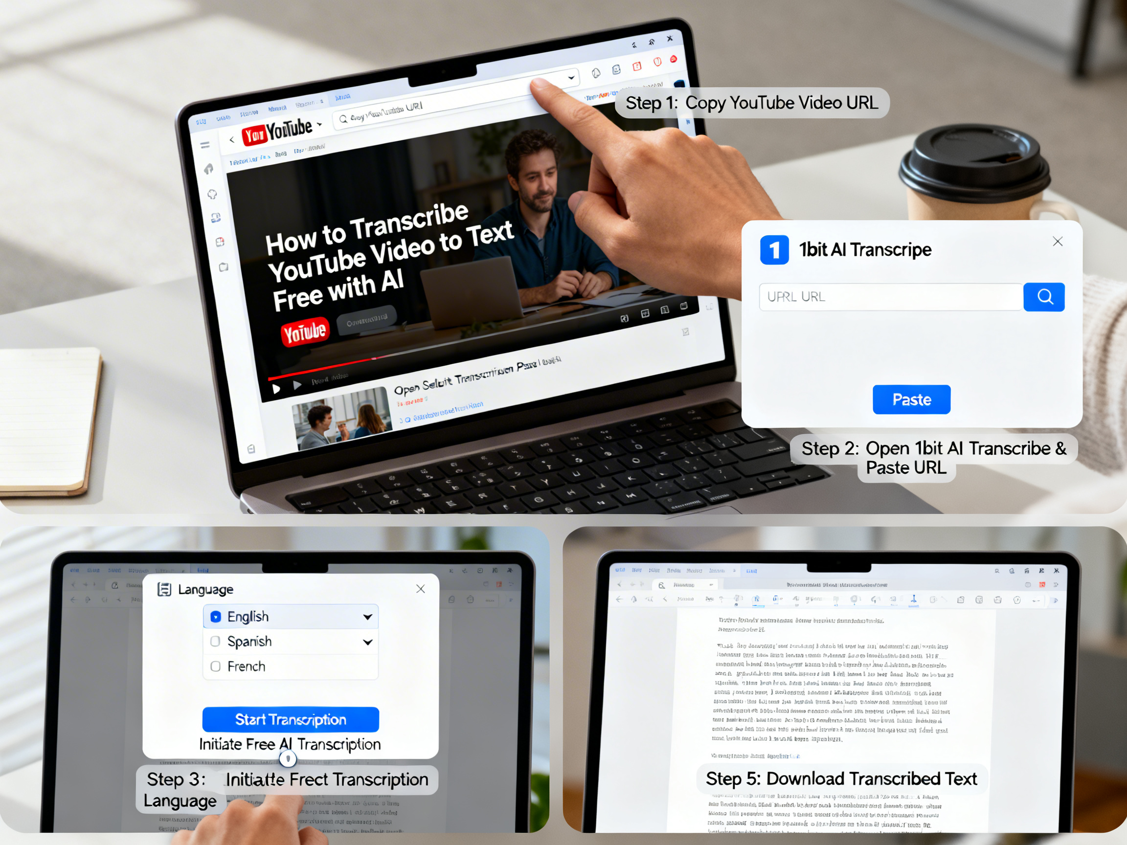 Free AI Transcription for YouTube: Ultimate Guide 2024 tutorial demo image