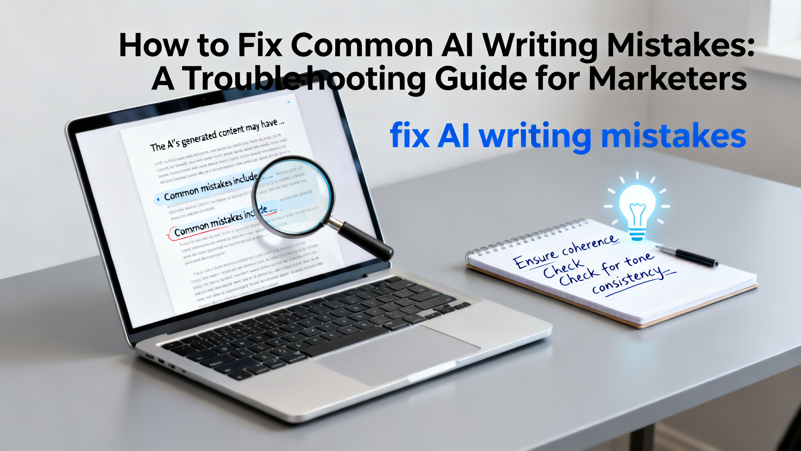 Fix AI Writing Mistakes: A Troubleshooting Guide for Marketers