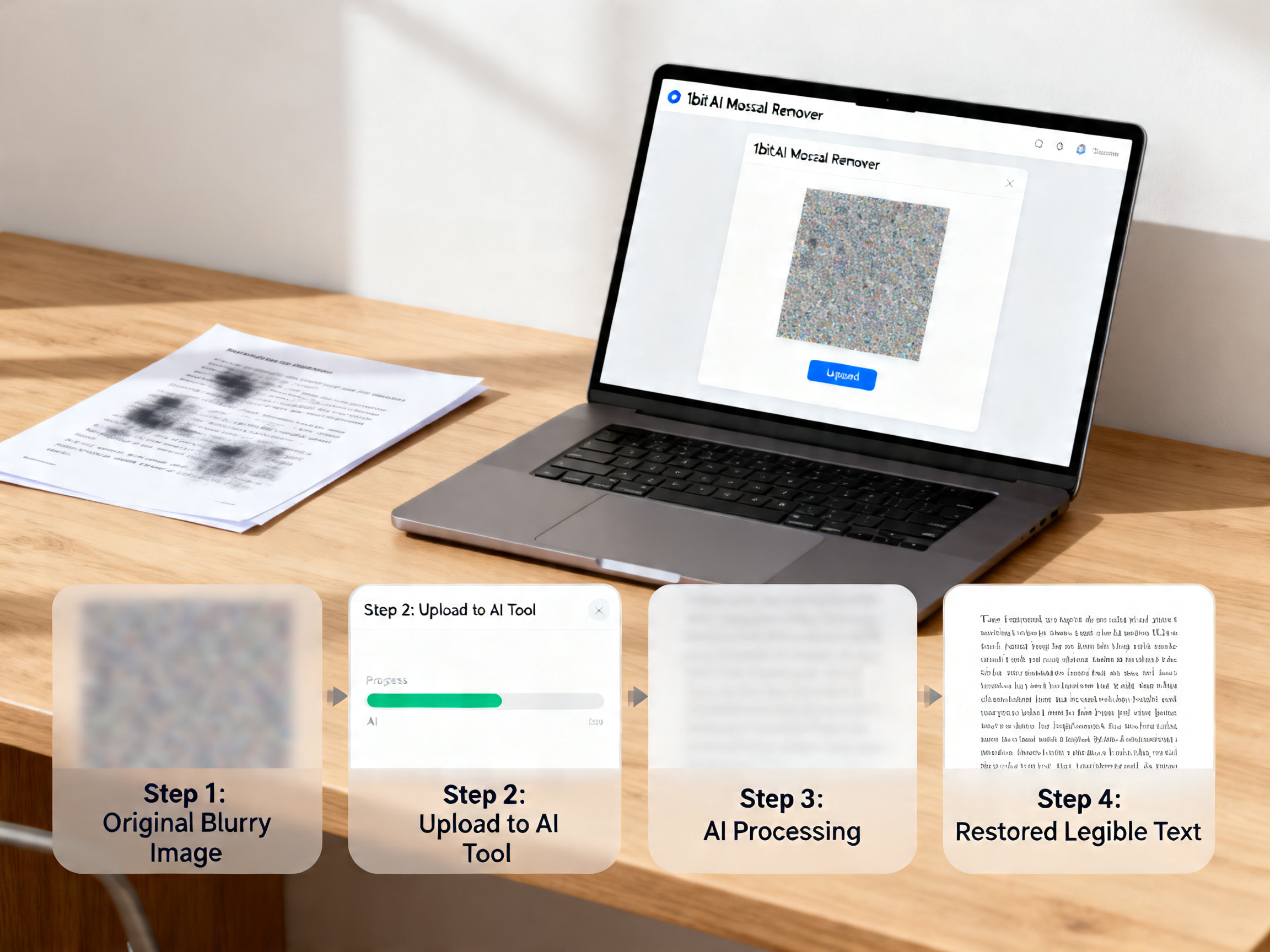 Restore Text in Blurry Images: AI Step-by-Step Guide tutorial demo image