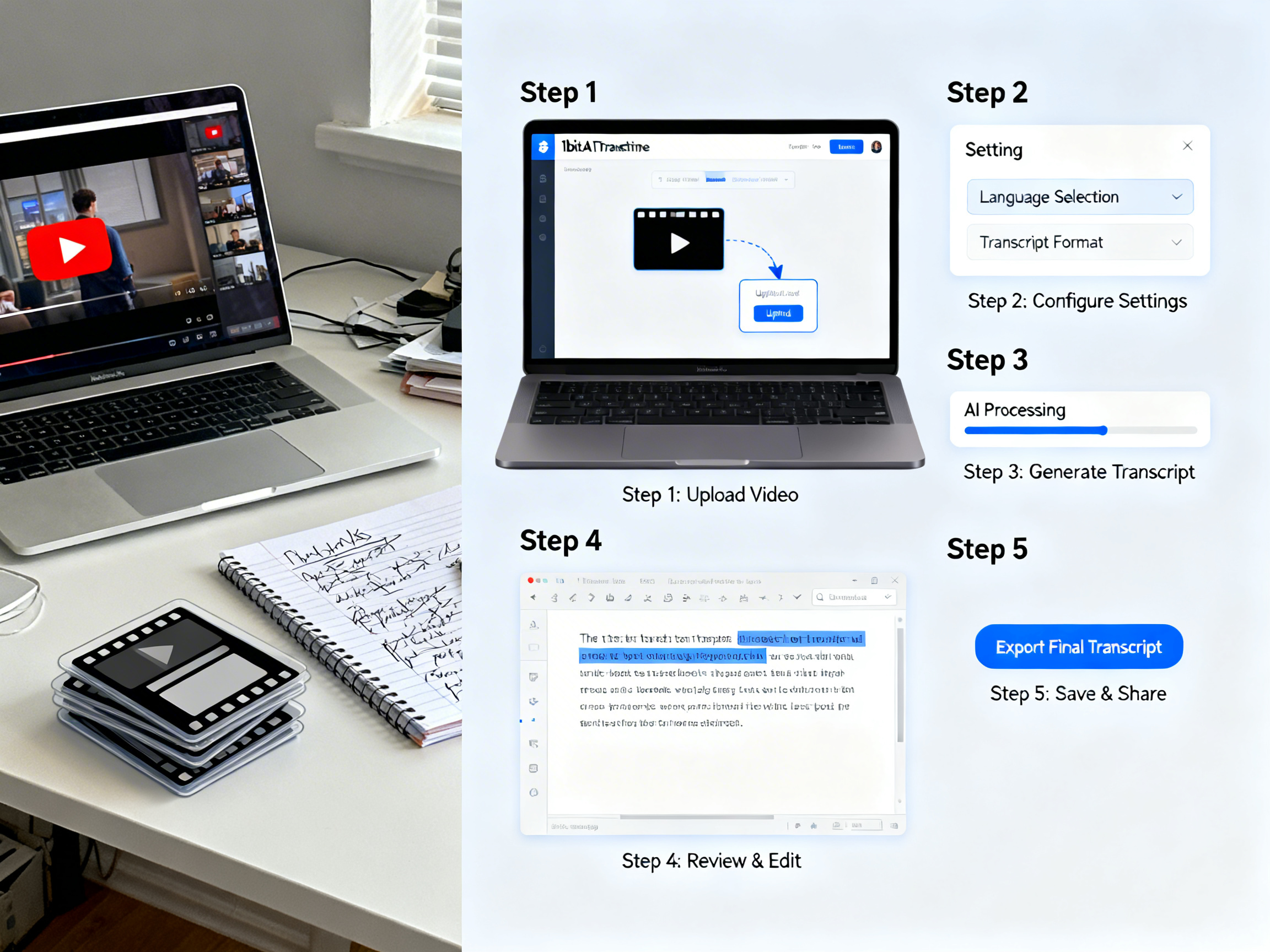 Build an AI Transcription Workflow That Saves Hours Weekly tutorial demo image